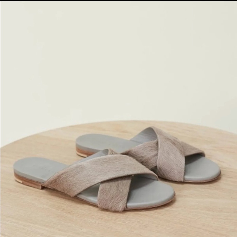 Jenni Kayne Pony Hair Crossover sandal